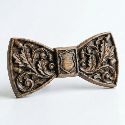 Heritage – Hand-Carved Solid Oak Wooden Bow Tie