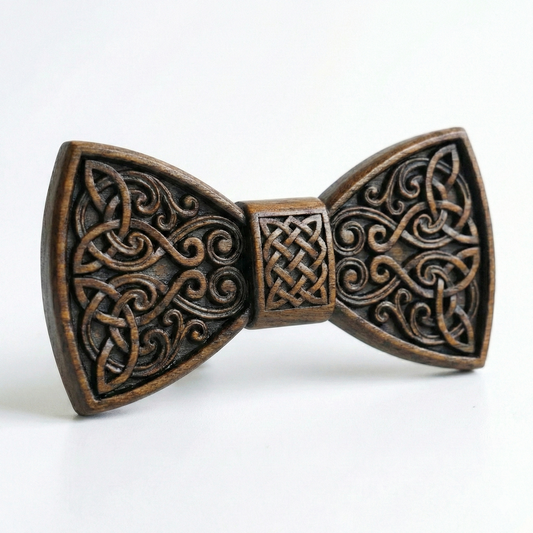 Sigil – Hand-Carved Solid Oak Wooden Bow Tie